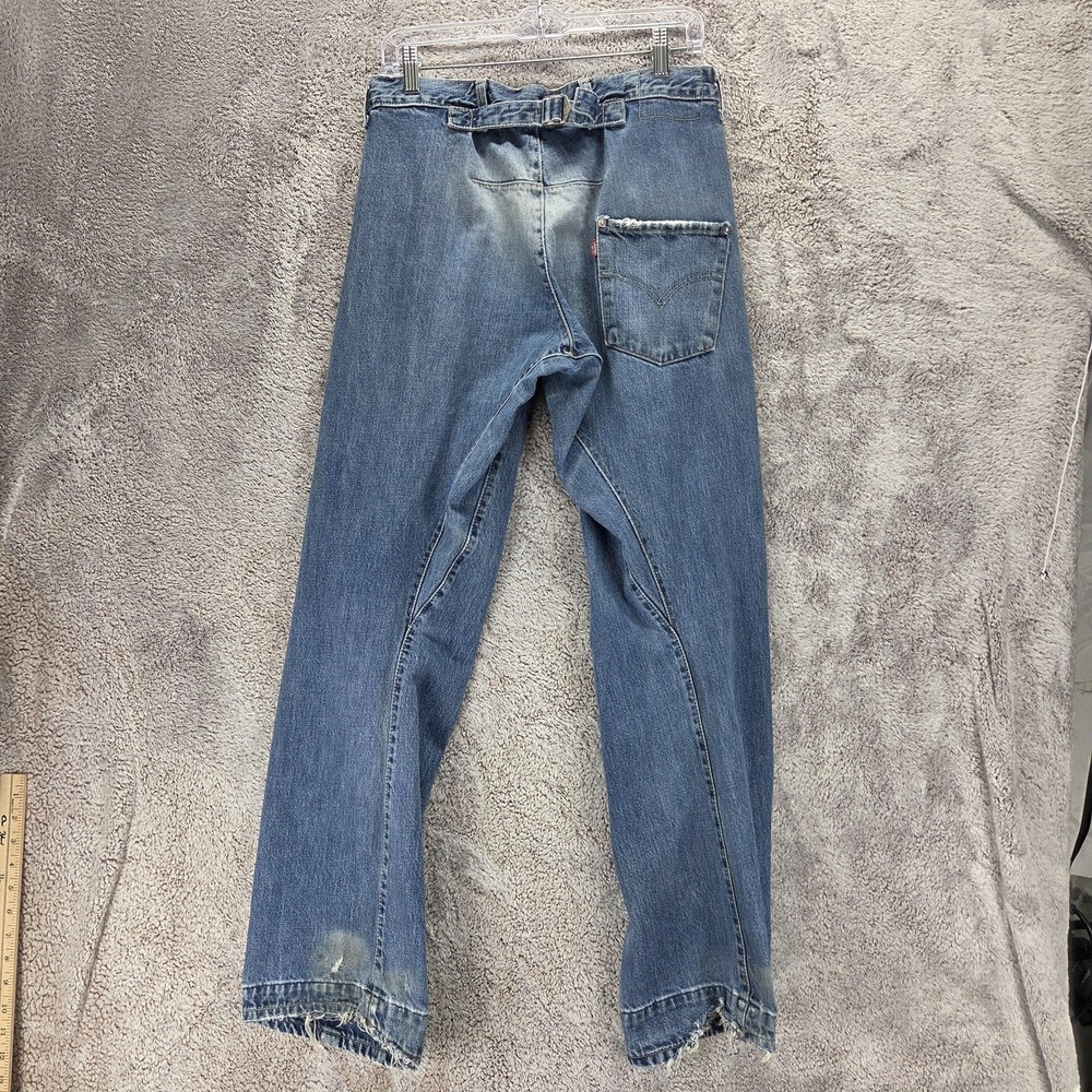 Vintage Levis Engineered Jeans Mens 30x34 Blue Buckle Back Twisted One Pocket